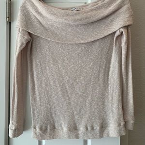 Cream Off The Shoulder Sweater